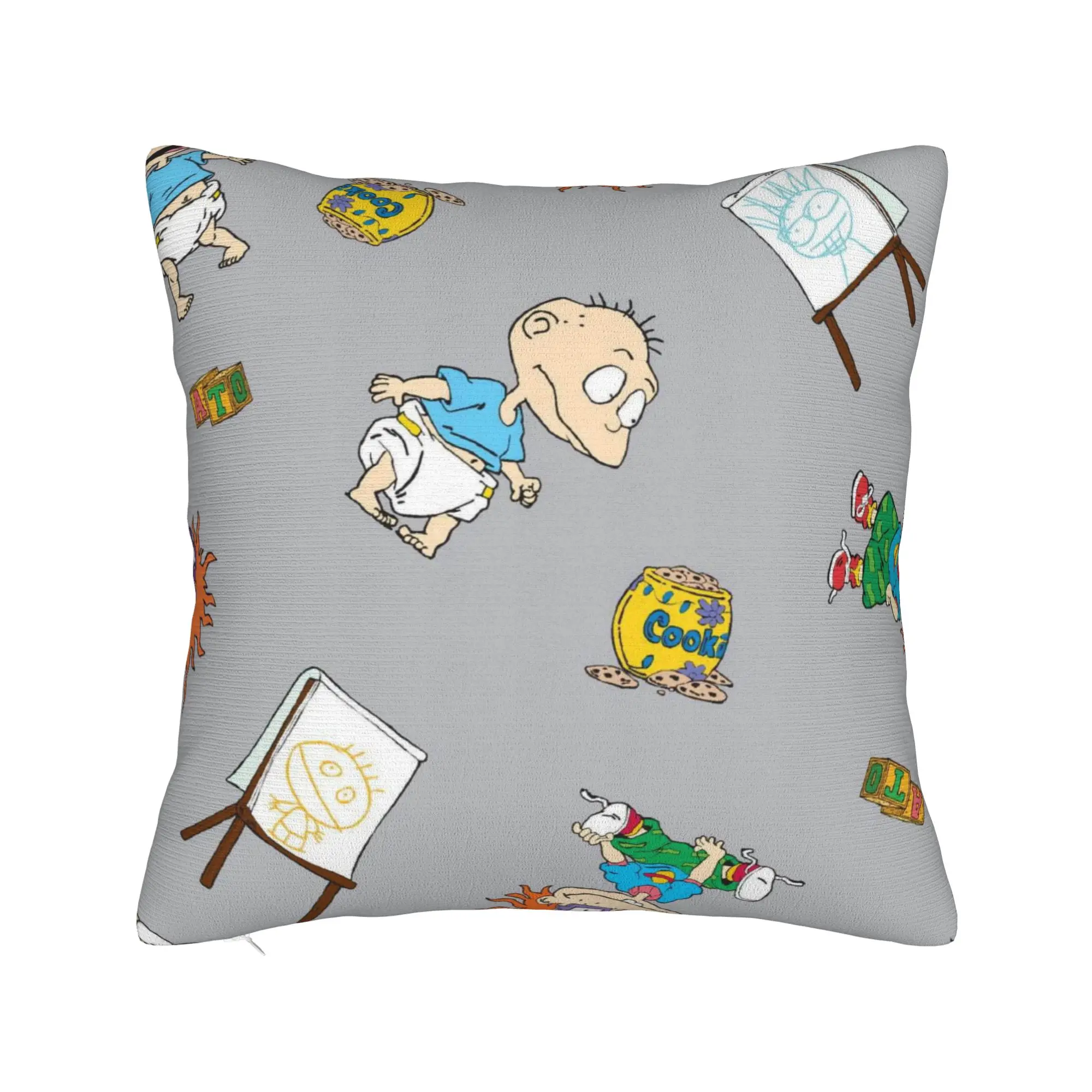 R-Rugrats Angelica Pickles Pillowcases  Funny Pillow Case For Sofa Couch Bed Living Room Square Pillow Cover