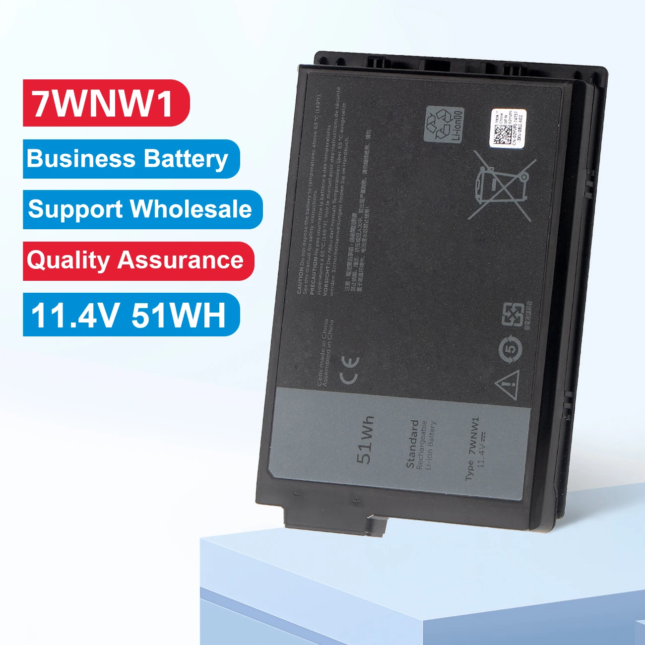 

Kingsener 7WNW1 Laptop Battery for Dell Latitude 7424 5424 5420 Rugged Extreme Series Notebook P85G P86G DMF8C 0DMF8C 11.4V 51Wh