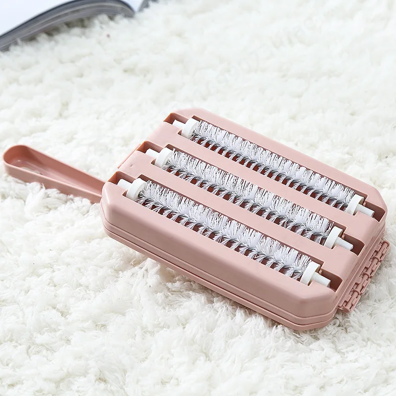 3‑Roller Household Cleaning Brush, Multifunctional Lint Remover for Carpet, Sofa, Bed, Pet Hair Dust Removal Tool