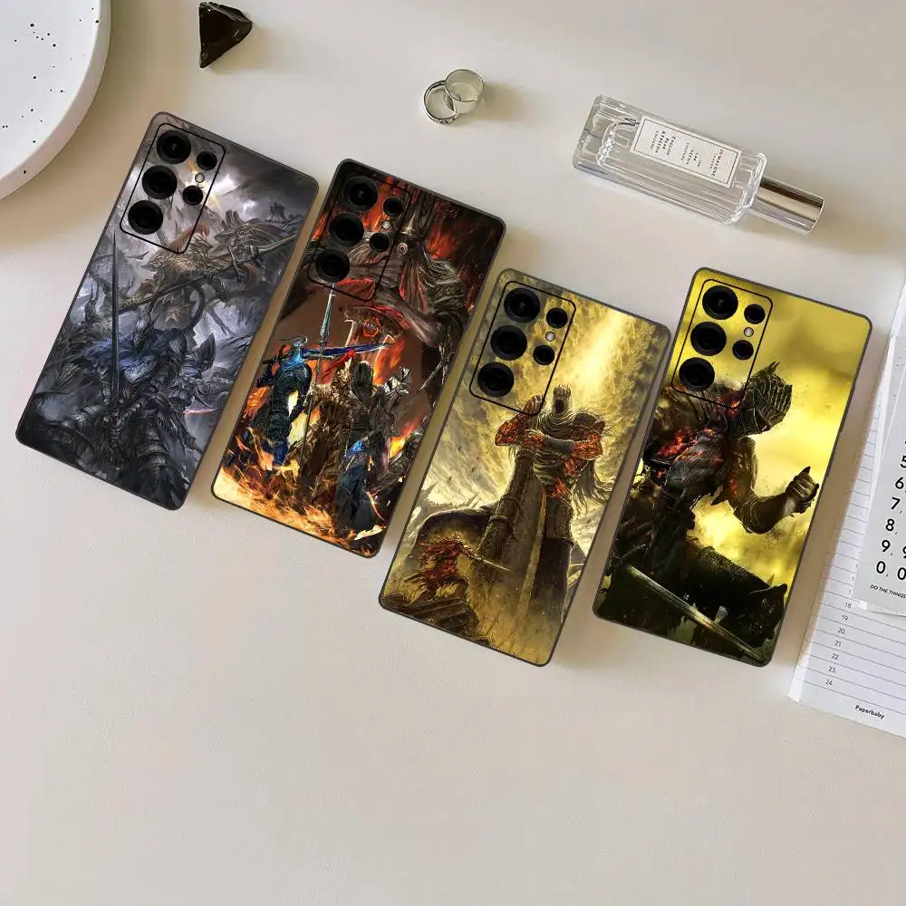 Game D-Dark S-Souls Phone Case For Samsung S 24 fe 25 Ultra plus 20 lite 21 30 22 23 24 22 Ultra 5G Fundas