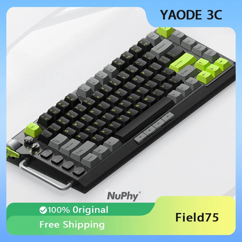 

NuPhy Field75 Wireless Mechanical Gaming Keyboard Bluetooth 2.4g RGB Hot-Swap PBT Keycaps Gateron Switch Compatible with Win/Mac