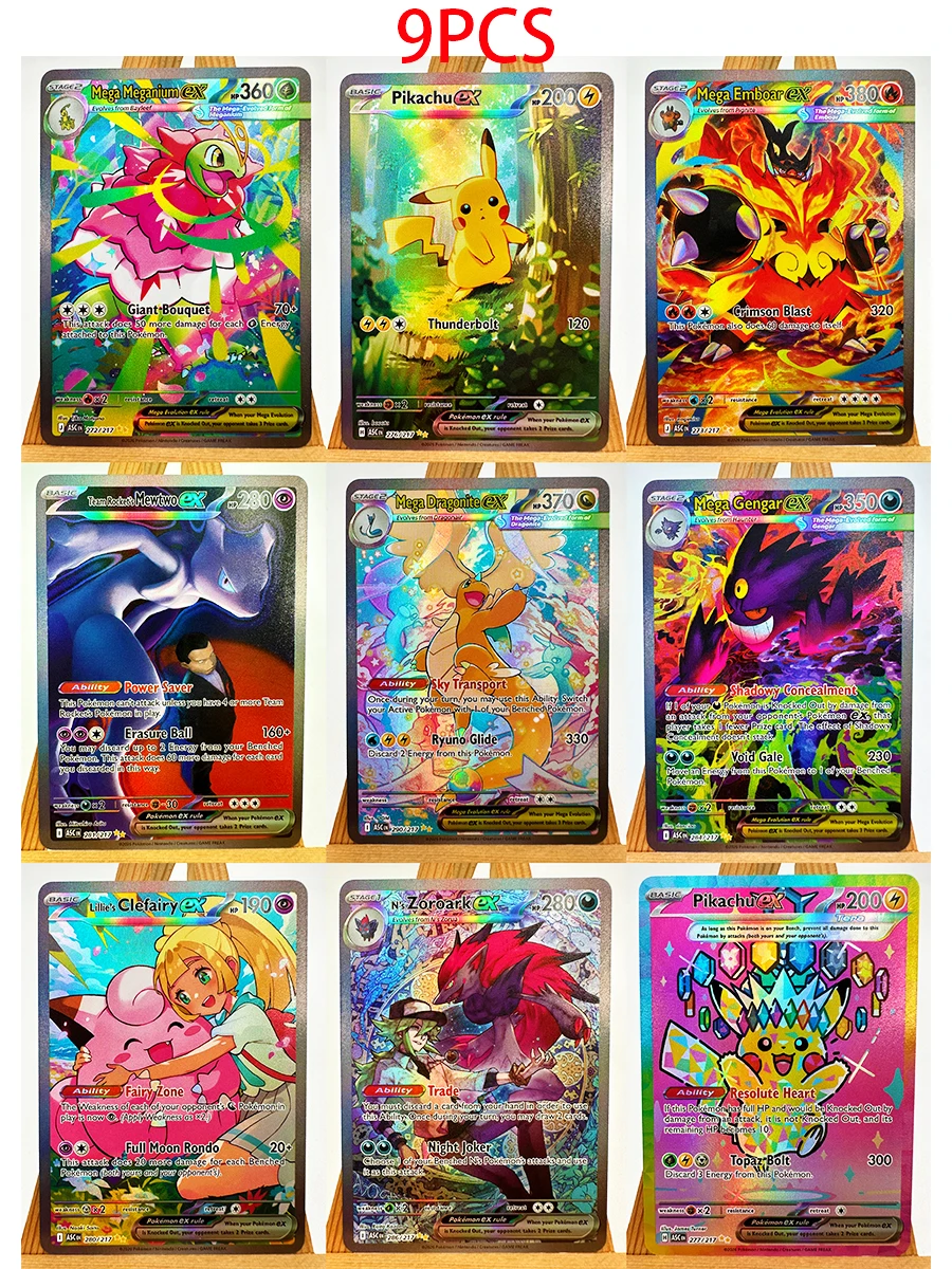 Pokemon PTCG ASC Gengar Dragonite Celebi Spielzeug Hobbies Hobby Sammlerstücke Spielesammlung Anime-Karten