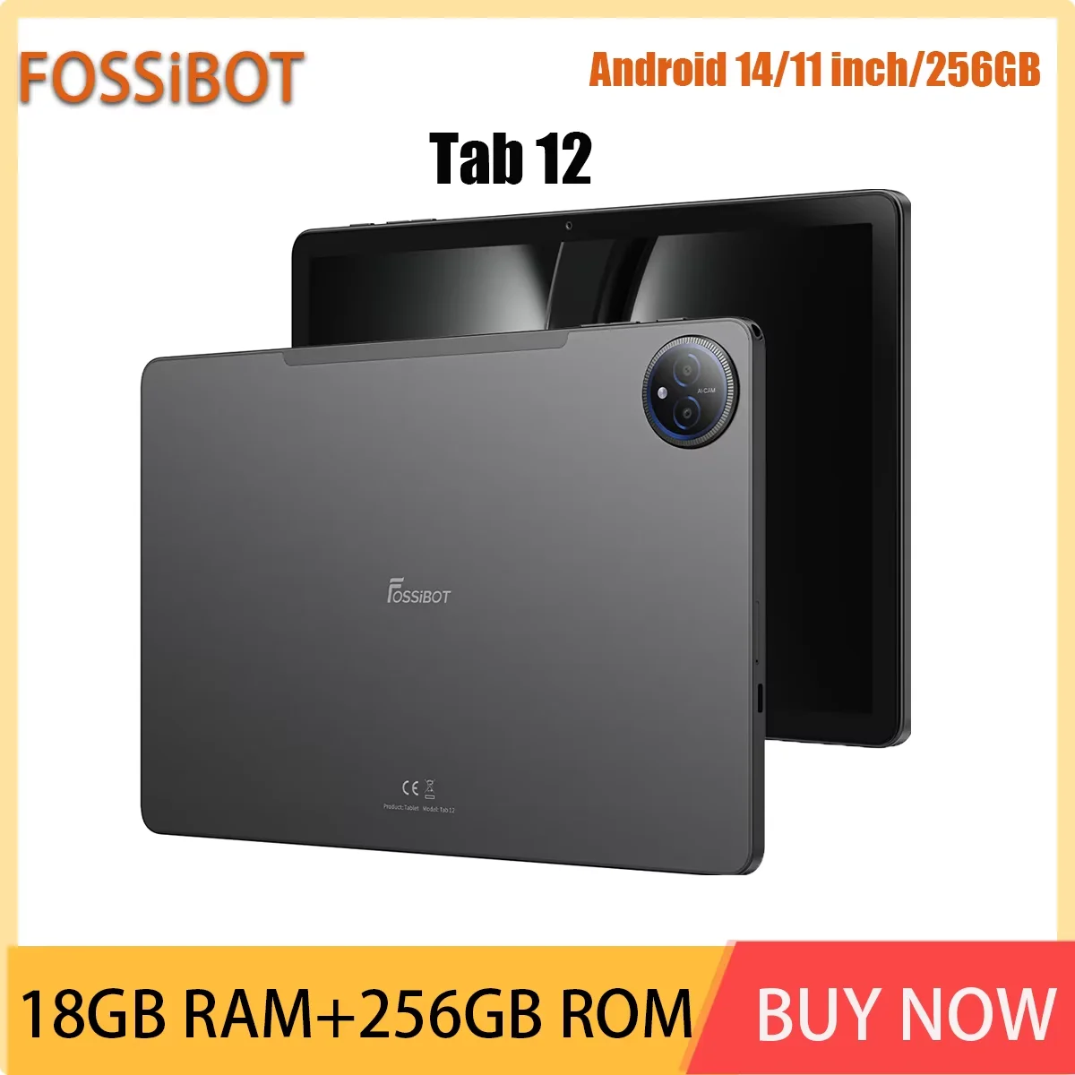 Fossibot Tab 12 18GB RAM+256GB ROM Tablet PC 7000mAh Battery 10.95