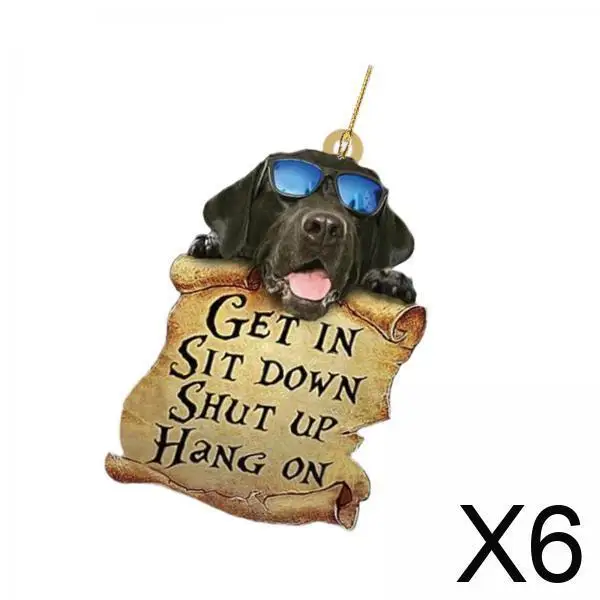 

Universal Car Pendant Cute Puppy Acrylic Sign Rearview Mirror Decoration Interior Accessories for Vehicle
