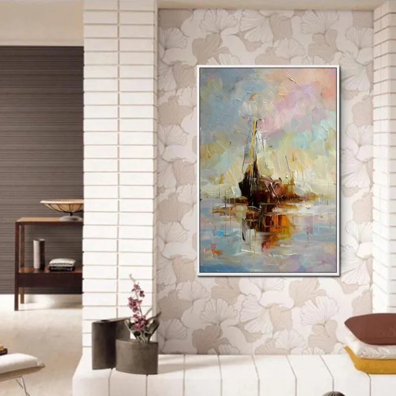 

Handmade Abstract Colourful Oil Paintings On Canvas For Salon Office Home large Decoration Hand Painted Modern Wall Art Pictures