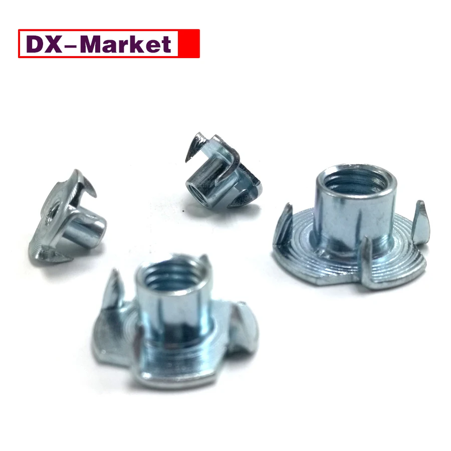 3/8-16สี่ Claw Lock T Nut ,UNC ใส่ไม้ผู้ผลิต,B024