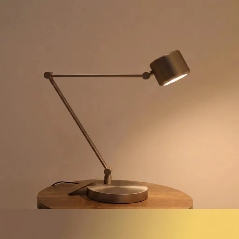 Flexible LED adjustable desk lamp with dimming function, with push dimmer, modern design, suitable for bedroom and office use