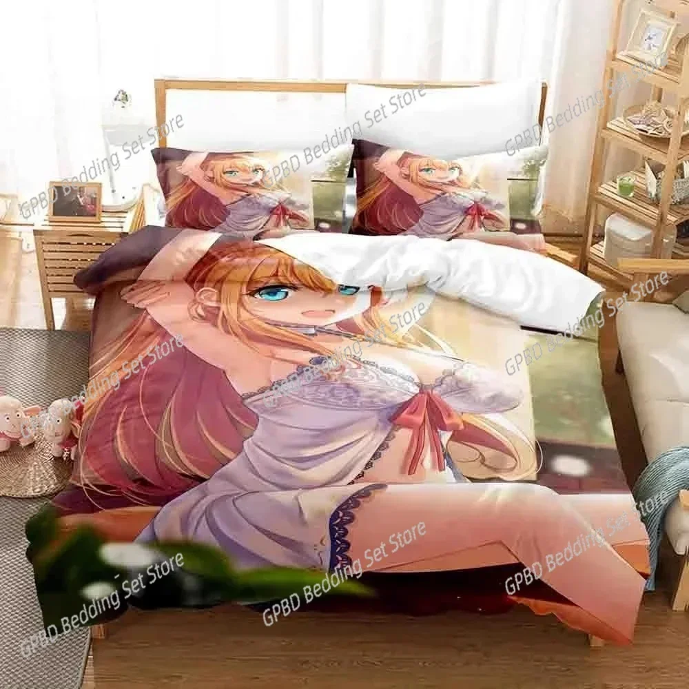 

Anime Princess Connect! Re Dive Bedding Set Boys Girls Twin Queen Size Duvet Cover Pillowcase Bed Boys Adult Home Textileextile