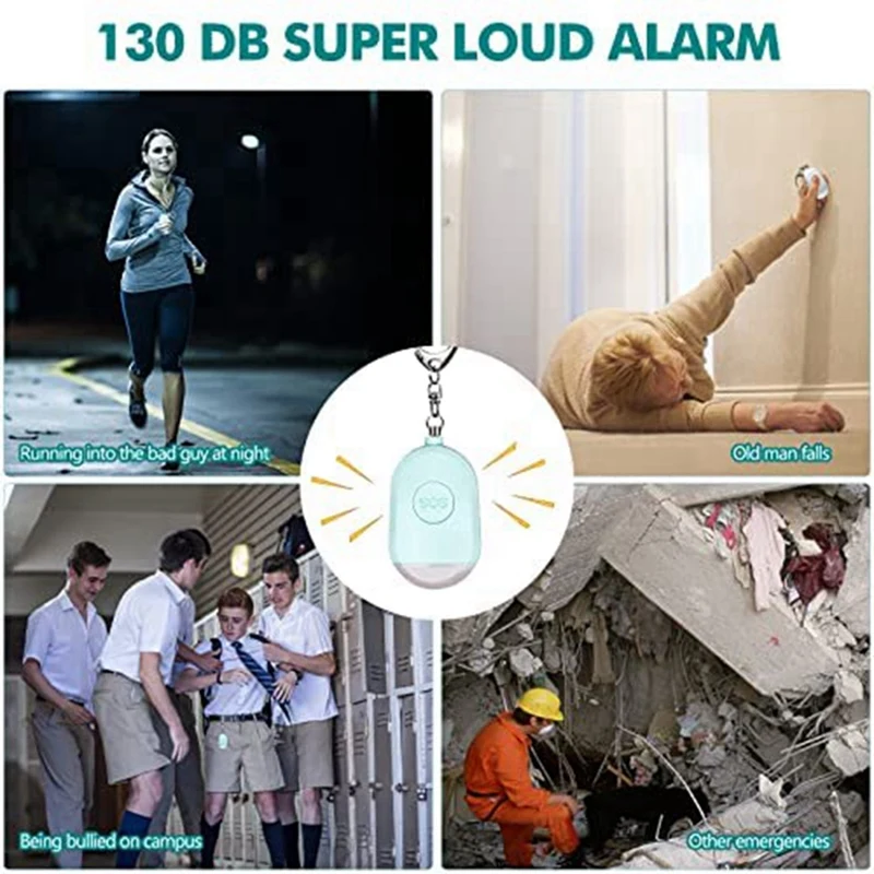 Personal Alarm Pocket Alarms Torch Keychain Burglar Alarm Personal Emergency Alarm For Women Kids Elderly Student Jogger