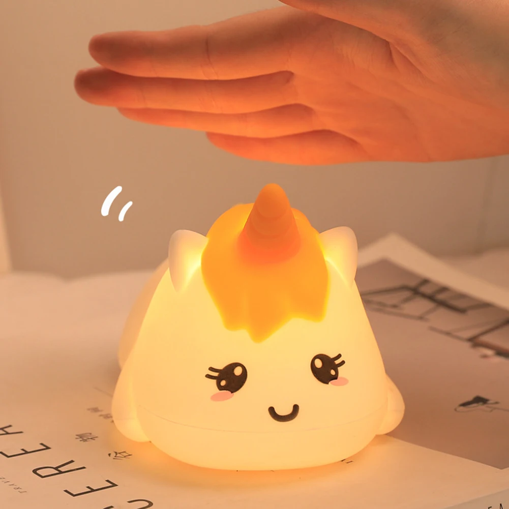 Led criativo lâmpada de cabeceira recarregável bonito atmosfera lâmpada luz quente tapinhas nightlight para mesa quarto sala estar