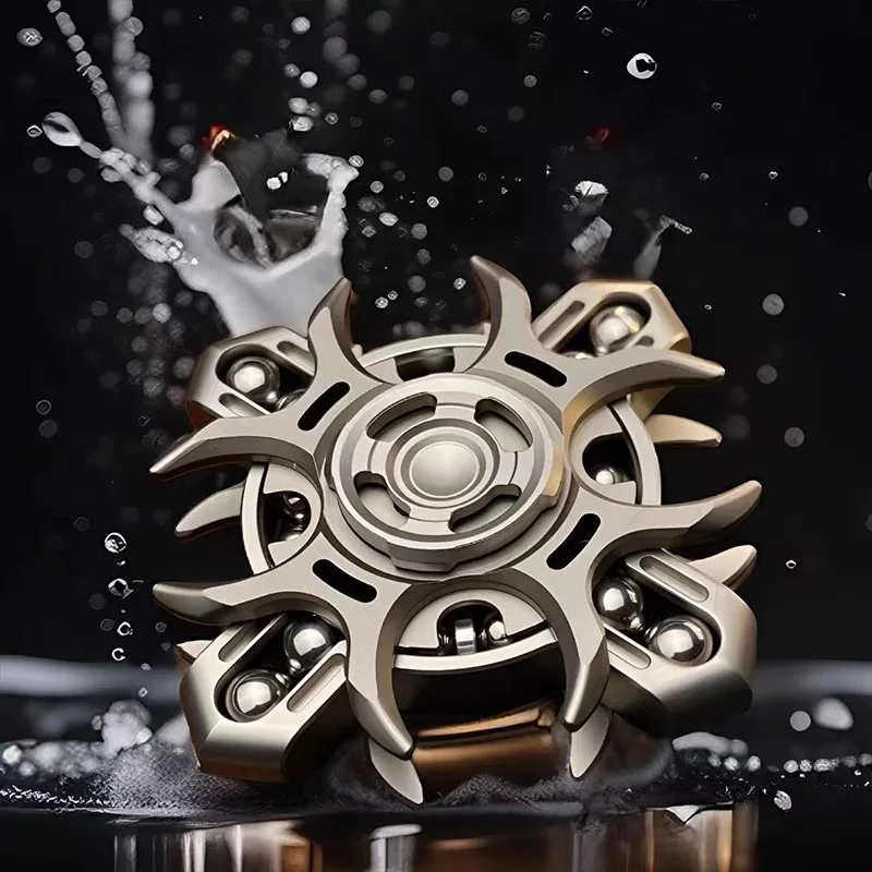 Diapasão de liga de zinco giroscópio fidget spinner som nítido ligação dupla face alívio do estresse brinquedo metal ponta do dedo giroscópio brinquedo