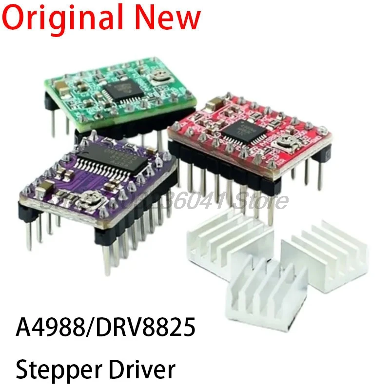 3D Printer Parts Stepstick A4988 DRV8825 Stepper Motor Driver Module With Heatsink Reprap Ramps 1.4/1.5/1.6 Control Board MKS