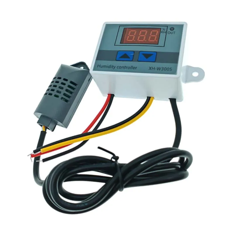 XH-W3005 W3005 DC 12V 24V 220V 10A Digital Humidity Controller Hygrometer Control Switch 0~99%RH Hygrostat w/ Humidity Sensor image 4