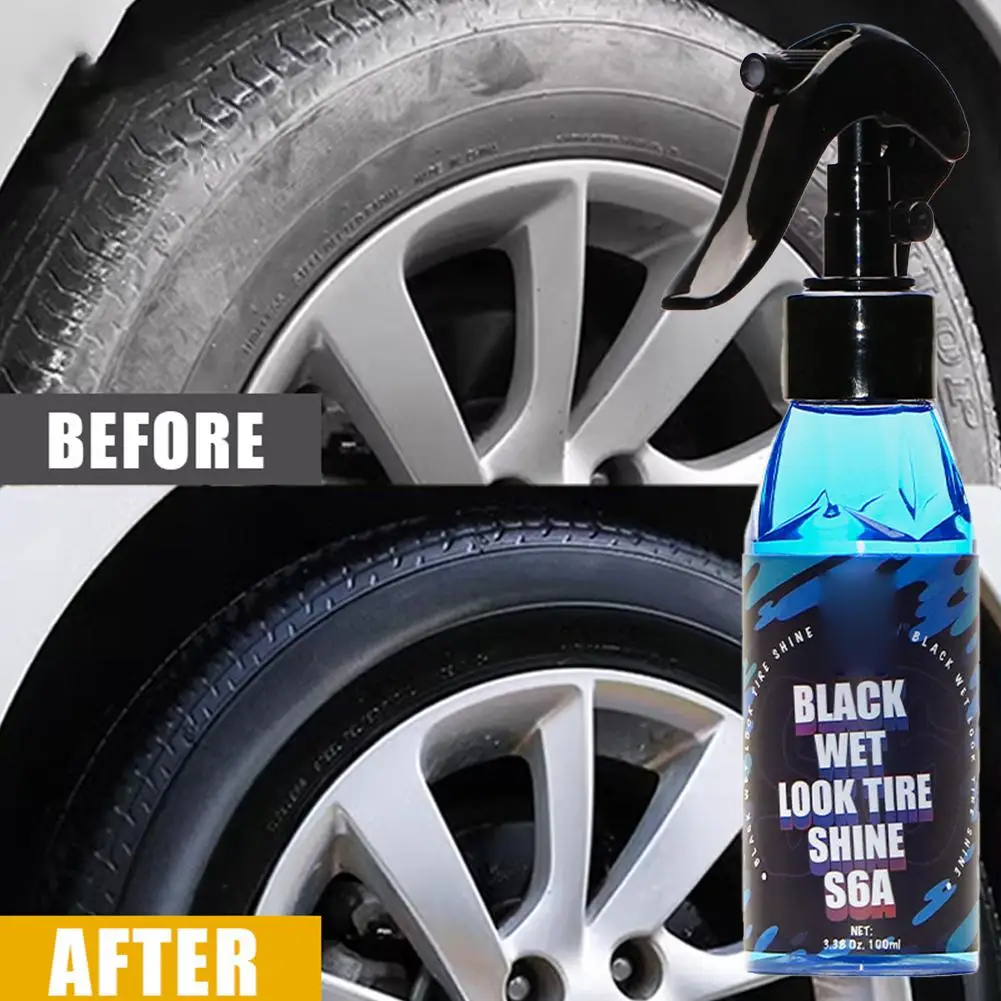 

100ML Tyre Gloss Tire Coating Spray Hydrophobic Sealant Wax For Car Wheel Auto Care Re-black Shine Chemistry Filler C0Z3