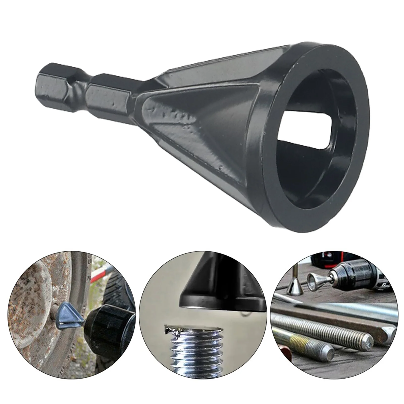 

External Chamfer Deburring Tool 1pcs CR12 MOV Material Hexagonal Shank High Strength For Stainless Steel/ Copper