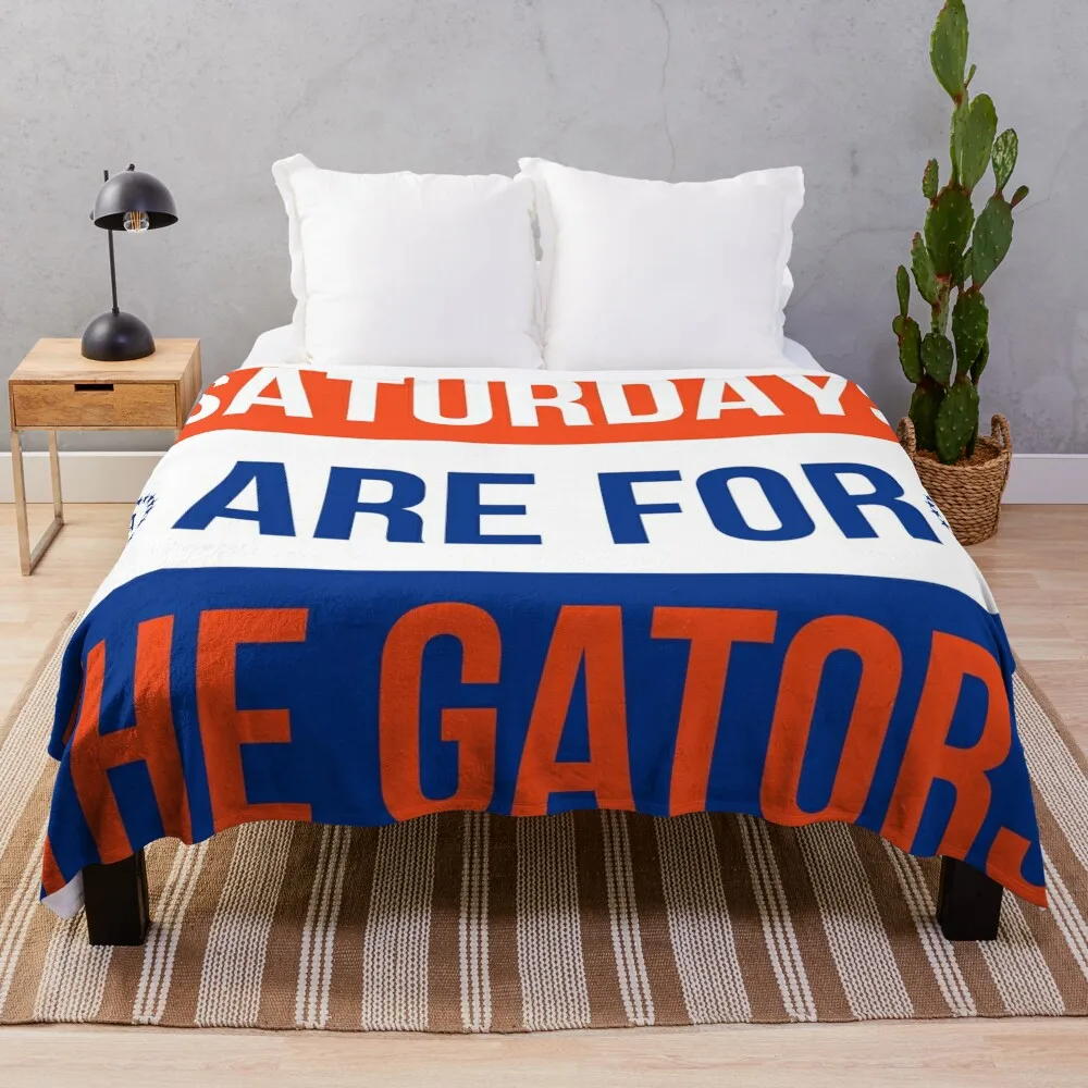 Saturdays are for the Gators Throw Blanket Luxury Custom Quilt Bed covers Blankets