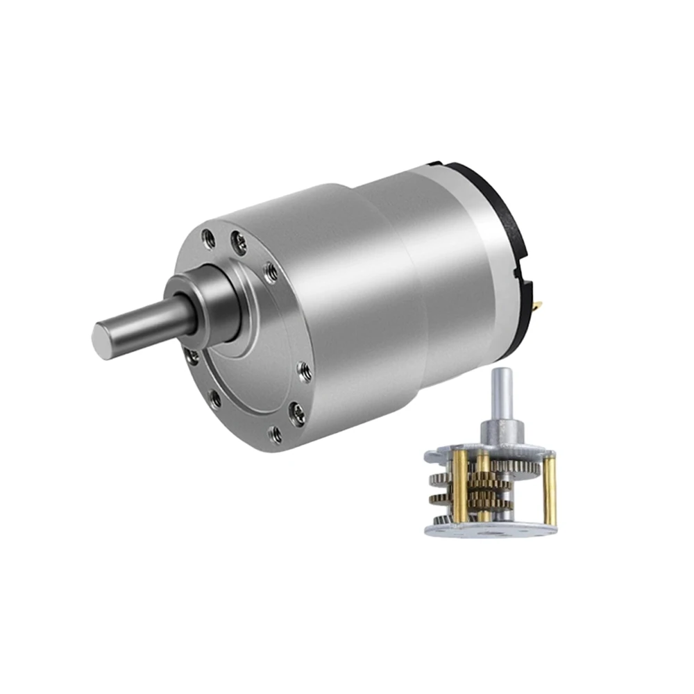 

JGB37-520 DC6V/12V/24V High Torque Gear Motor Metal Gear Box Motor 7/12/22/35/45/66/107/200/960RPM Forward and Reverse DC Motor