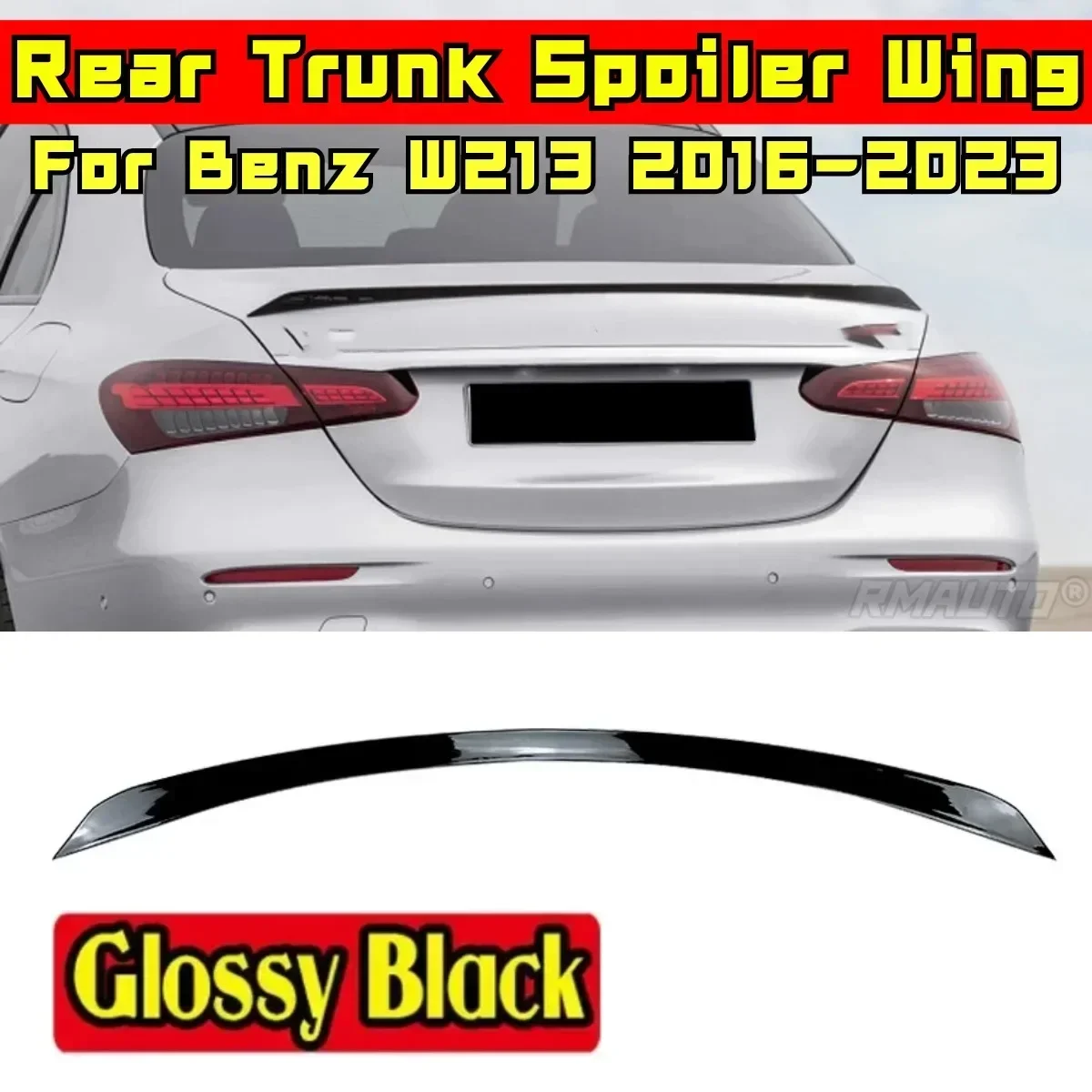 For Mercedes Benz E-Class W213 E200 E260 E300 4 Door Sedan 2016-2023 Rear Wing Body Kit Car Rear Trunk Spoiler Car Accessories