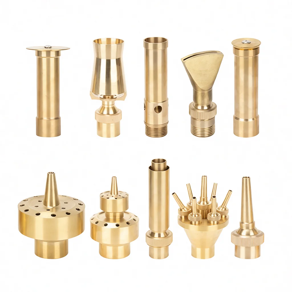 Brass Fountain Spray Head Garden Pond Water Feature Nozzle Universal Rotation Durable Corrosion Resistant Irrigation Tool