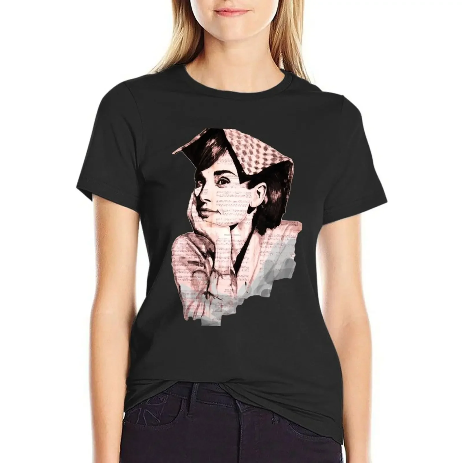 

Audrey Hepburn pn02 T-Shirt tops Female clothing tops for Women