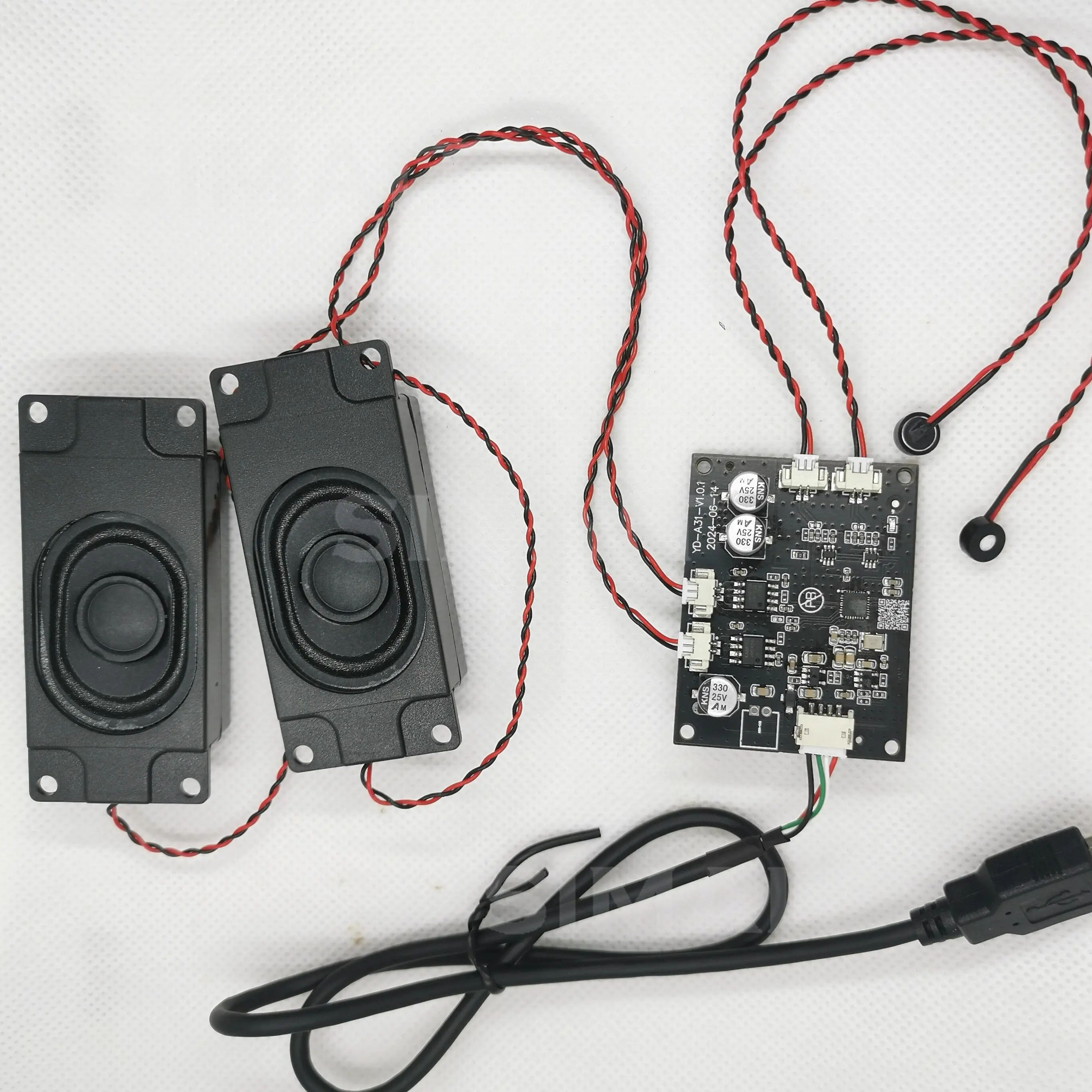 USB 2-Mic Array Dual Speakerphone, Echo Cancellation Noise Reduction, Driver-Free USB Conference Speaker