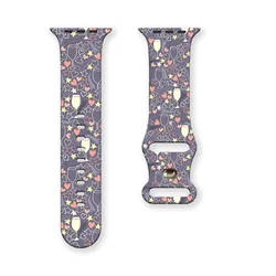 Fresh Forest 1 Silicone Strap for Apple Watch 11 10 9 Printed Bands Replacable Bracelet for iWatch 46mm 42mm 41mm 40mm Watchband