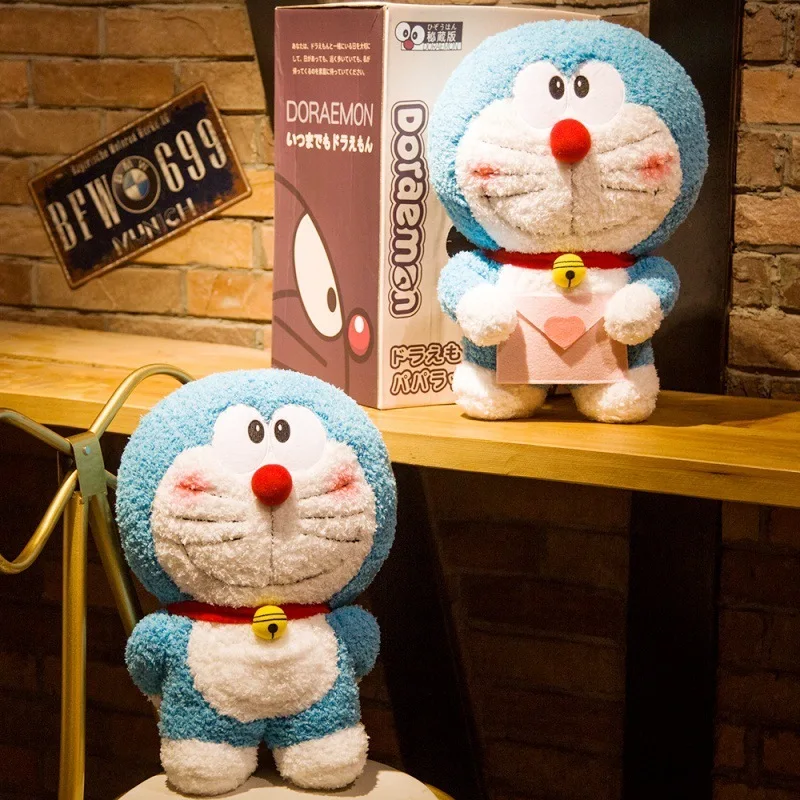 Cute Japanese Doraemon Plush Doll Dingdang Cat Doll Prone Posture Robot Cat Doll Stuffed Sofa Back Cushion Gifts For Children