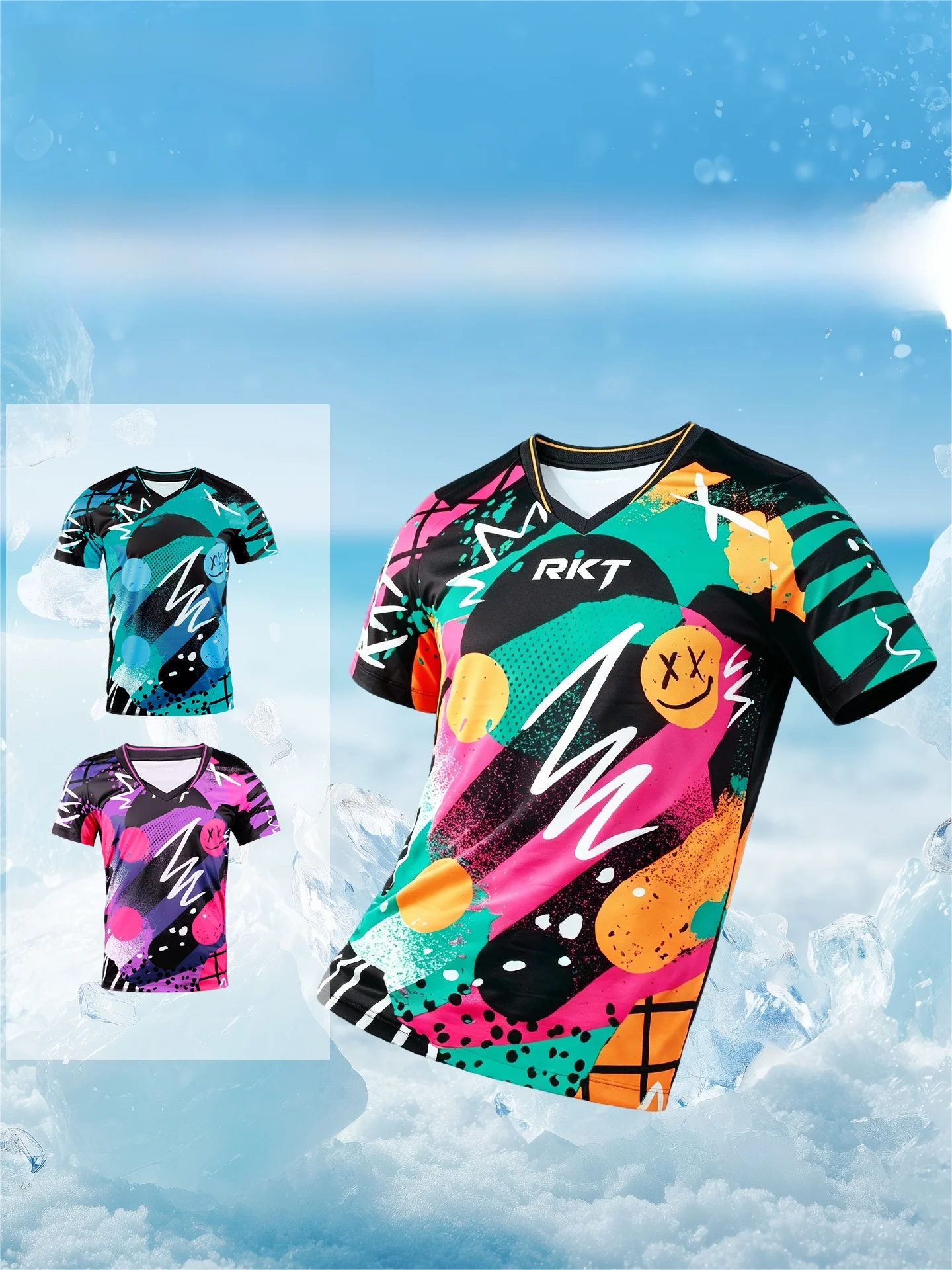 rkt-t-shirt-de-sport-a-manches-courtes-respirant-et-a-sechage-rapide-uniforme-de-competition-et-d'entrainement-de-pong-col-en-v-pour-femme-doublure-en-coton-coupe-courte