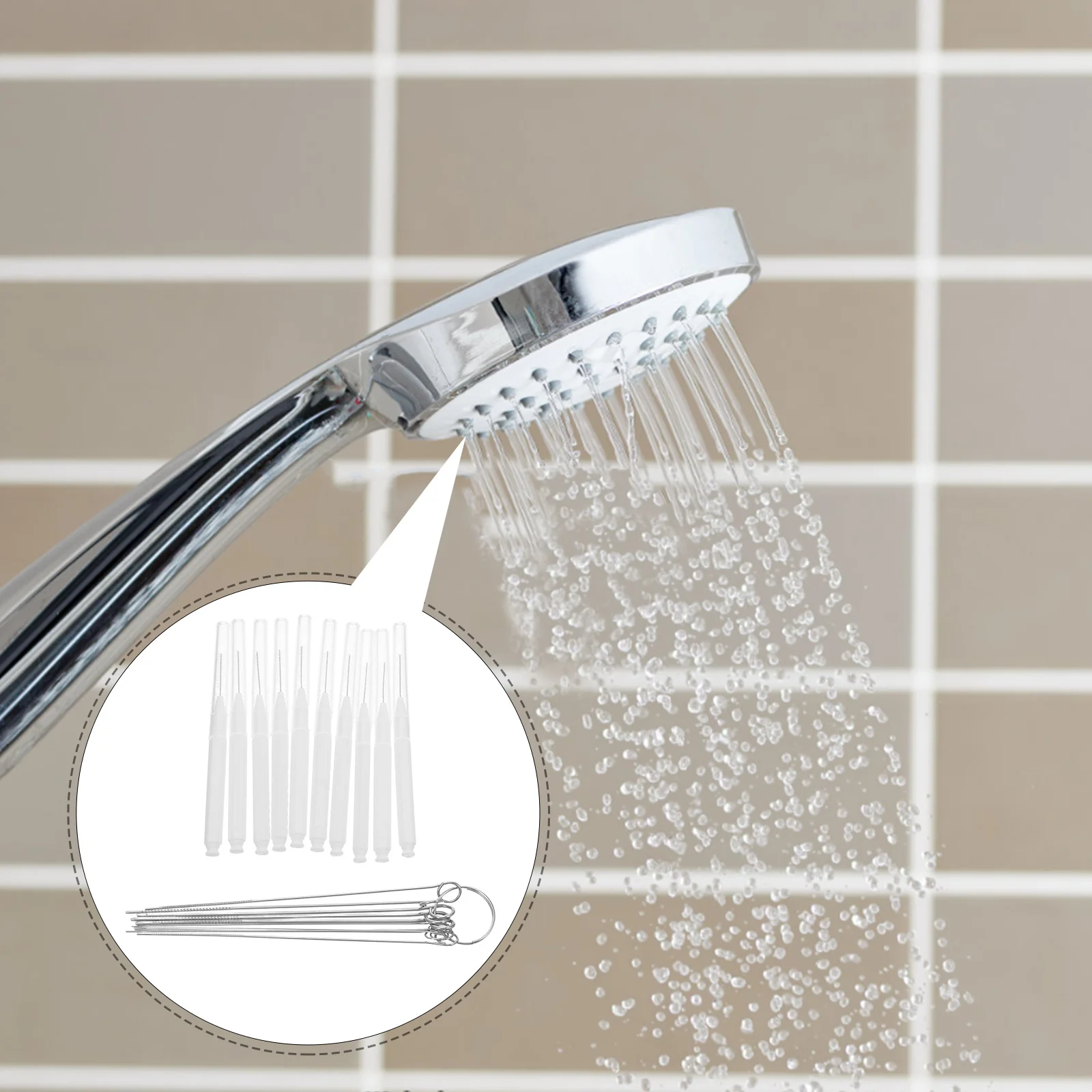 

20Pcs Portable Shower Nozzle Cleaner - Reliable Small Hole Brush for Unclogging Showerheads, Fast Debris Removal for Steady