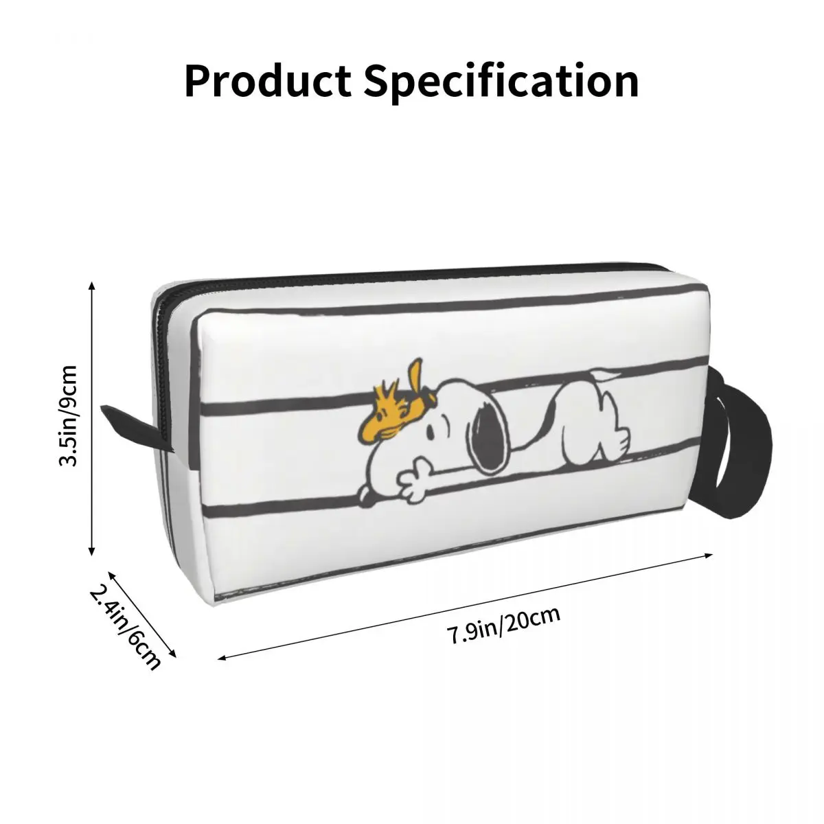 Custom Snoopy & Woodstock Smile Giggle Laugh Cosmetic Bag Women Cartoon Comic Dog Makeup Case Beauty Storage Toiletry Bags