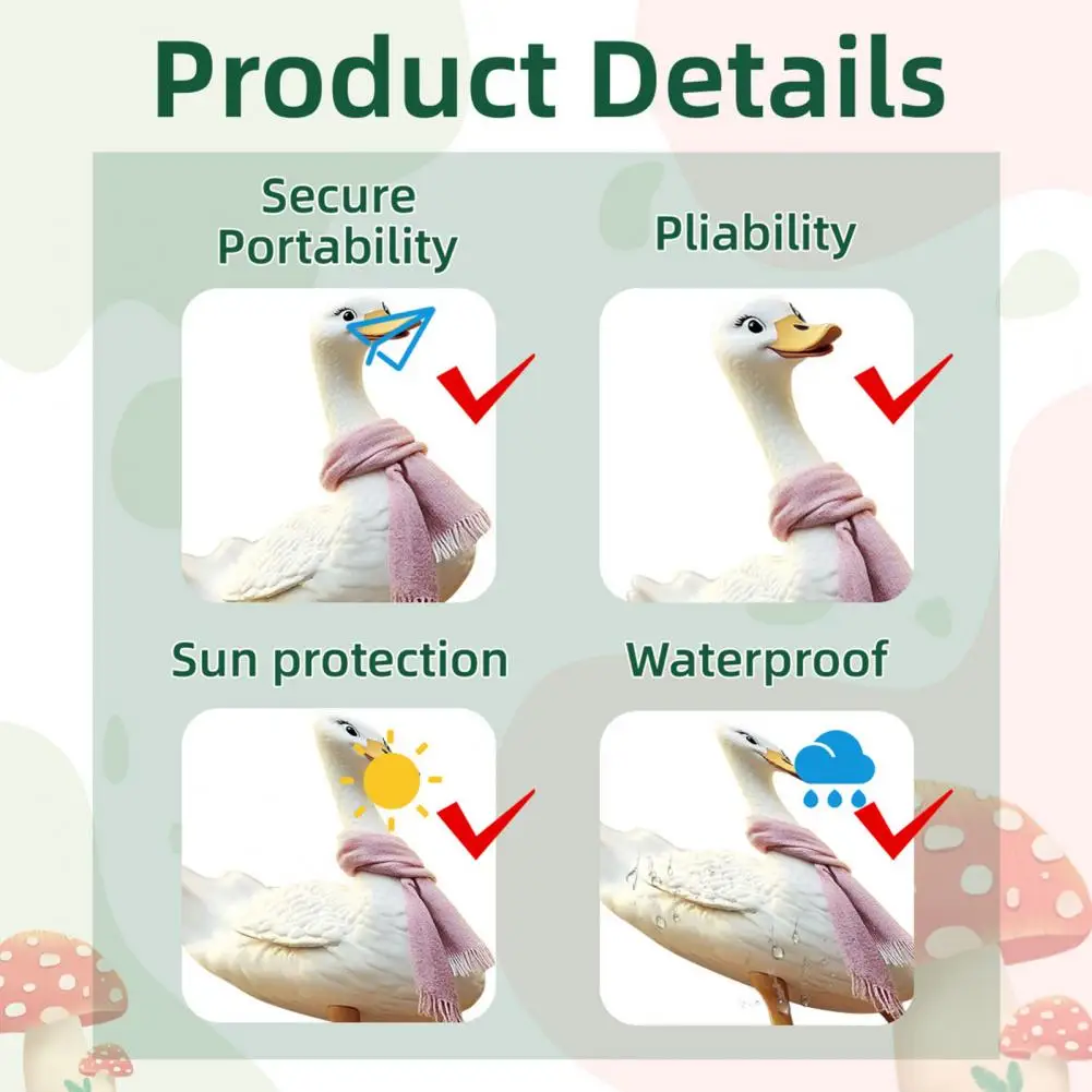 

2 Pcs Duck Garden Stakes 2D Cartoon Duck Sign with Stakes Weatherproof Animal Stake Courtyard Balcony Flower Bed Lawn Decor