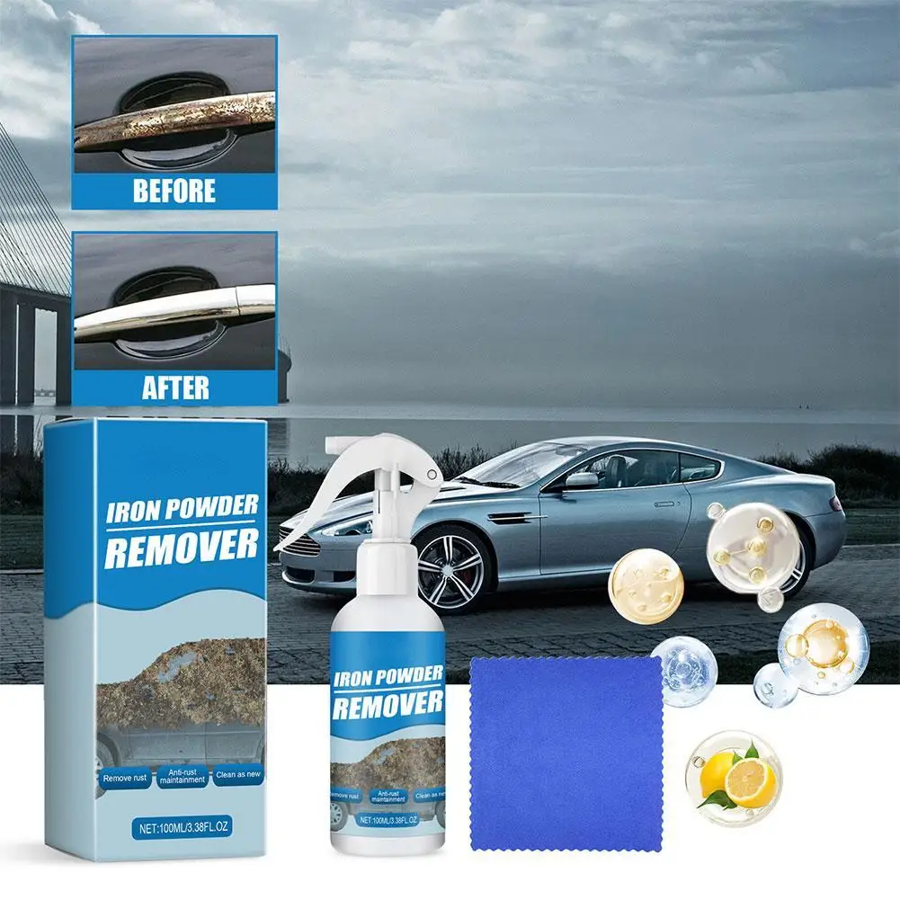 

Спрей для удаления ржавчины с автомобиля, многофункциональное средство для удаления ржавчины, защита от тормозной пыли и металлической пыли, средство для удаления железного порошка, спрей для ухода за автомобильными дисками