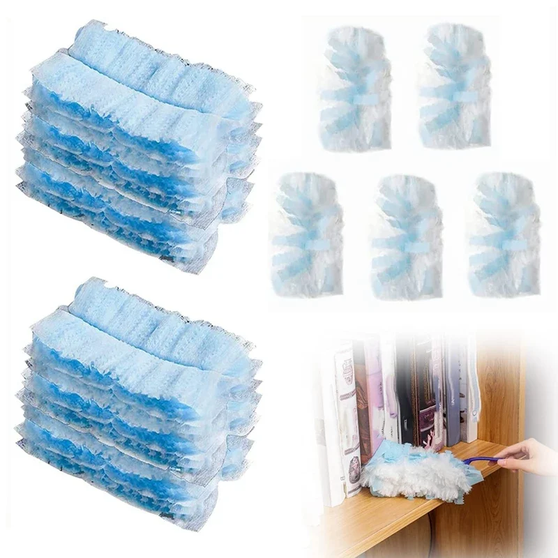 10/30/50pcs Duster Refills, Disposable Duster Refills Compatible For Swiffer Duster Easy To Use Blue