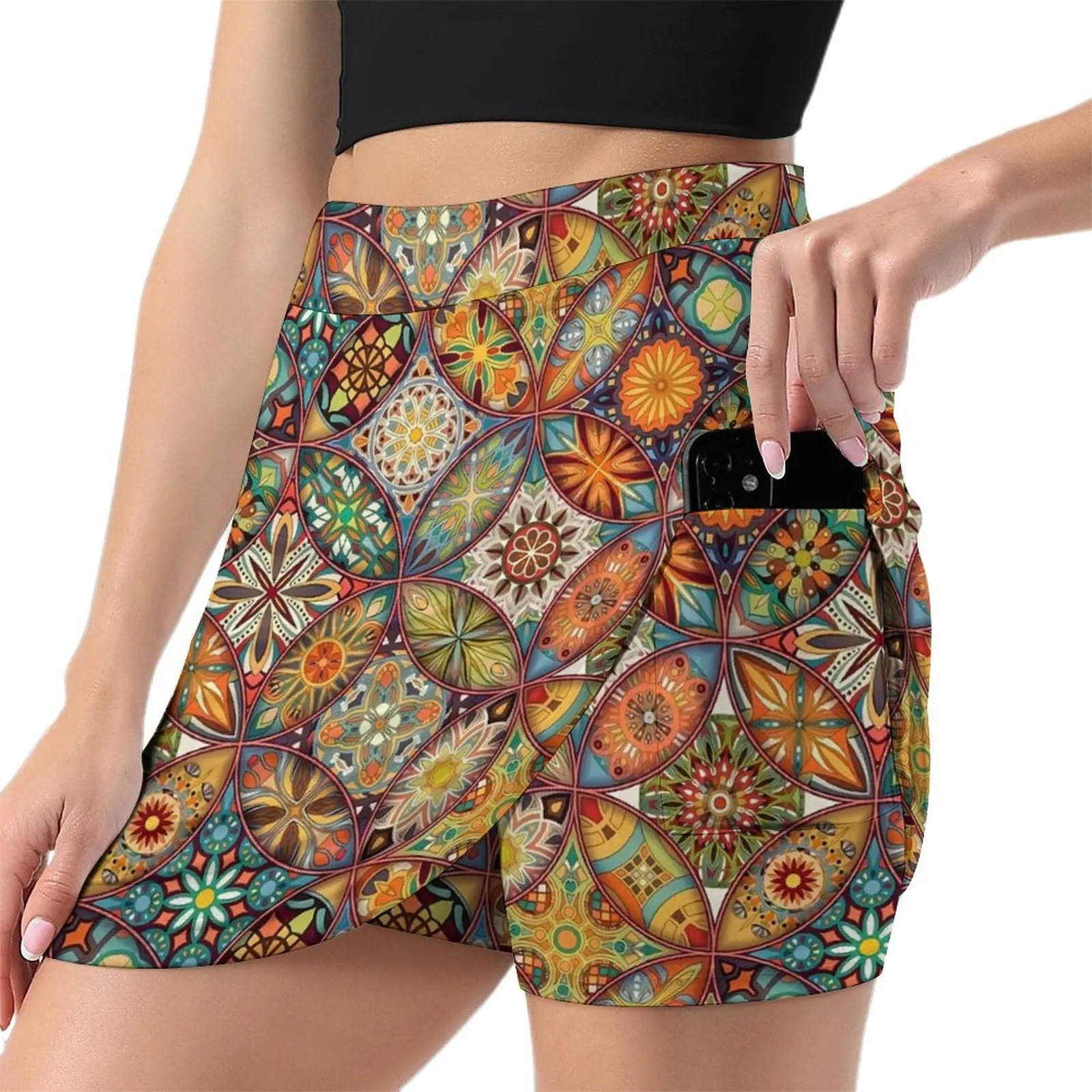 Boho Bloemenprint Rok Vintage Bloem Esthetische Casual Rokken Vrouwen Retro Mini Rok Design Kleding Cadeau Idee