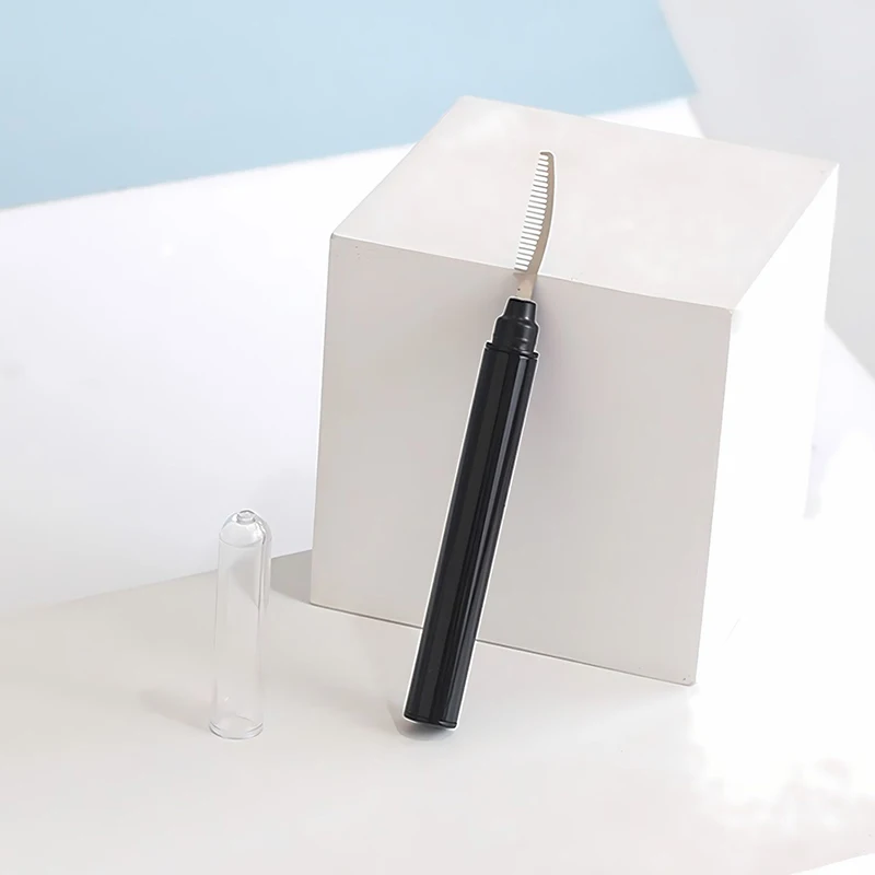 Black Eyelash Clip Comb With Cover Eyelash Separator Eye Lifting Curl Metal Brush Mini Eyebrow Comb Beauty Makeup Tool