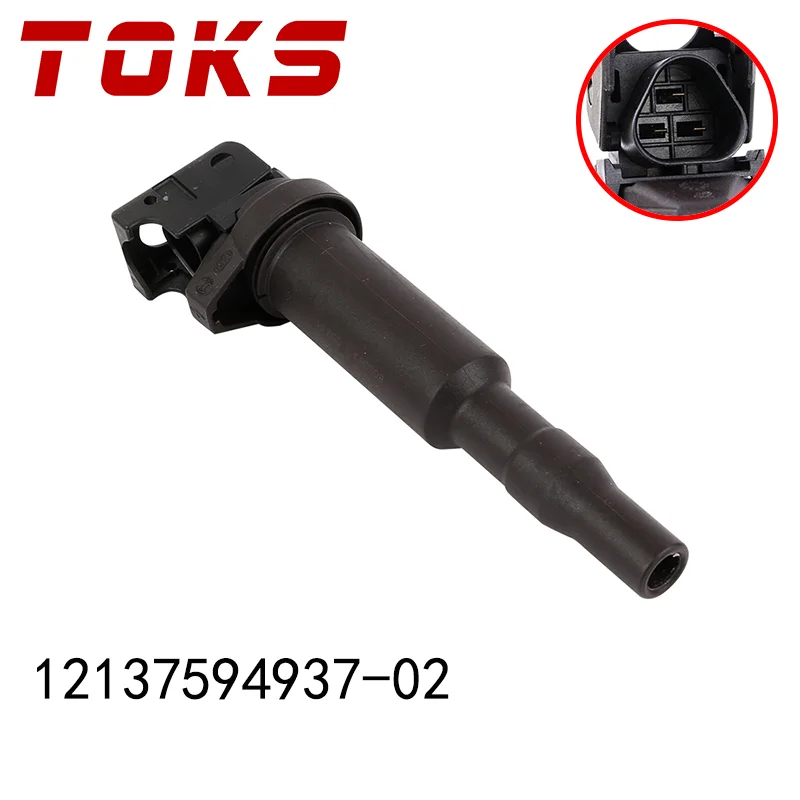 1pc 12137594937 Ignition Coil for BMW E87 E90 E60 E63 F13 650 i X1 X3 X5 06-2013 Citroen C3 II Peugeot 208 1.6 2012- 0221504470