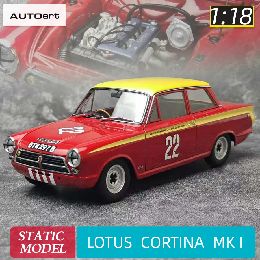 

AUTOART 1/18 LOTUS CORTINA MK I CLASS WINNER OF 1964 BUDAPEST NAGYDJ ETC Car model A metal model of a classic car