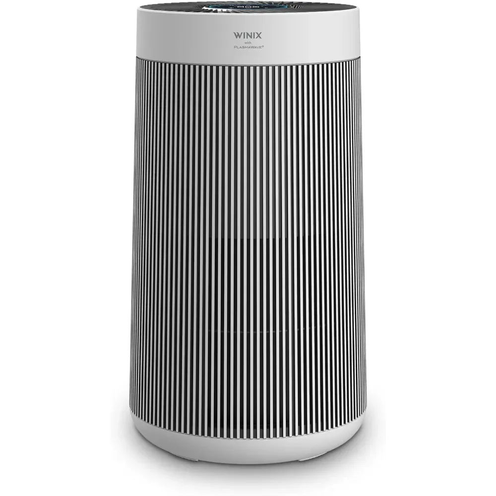 Air Purifier For AHAM Verified for up to 410 sq ft All-in-One 4-Stage True HEPA Air Purifier with PlasmaWave Technology, Silver