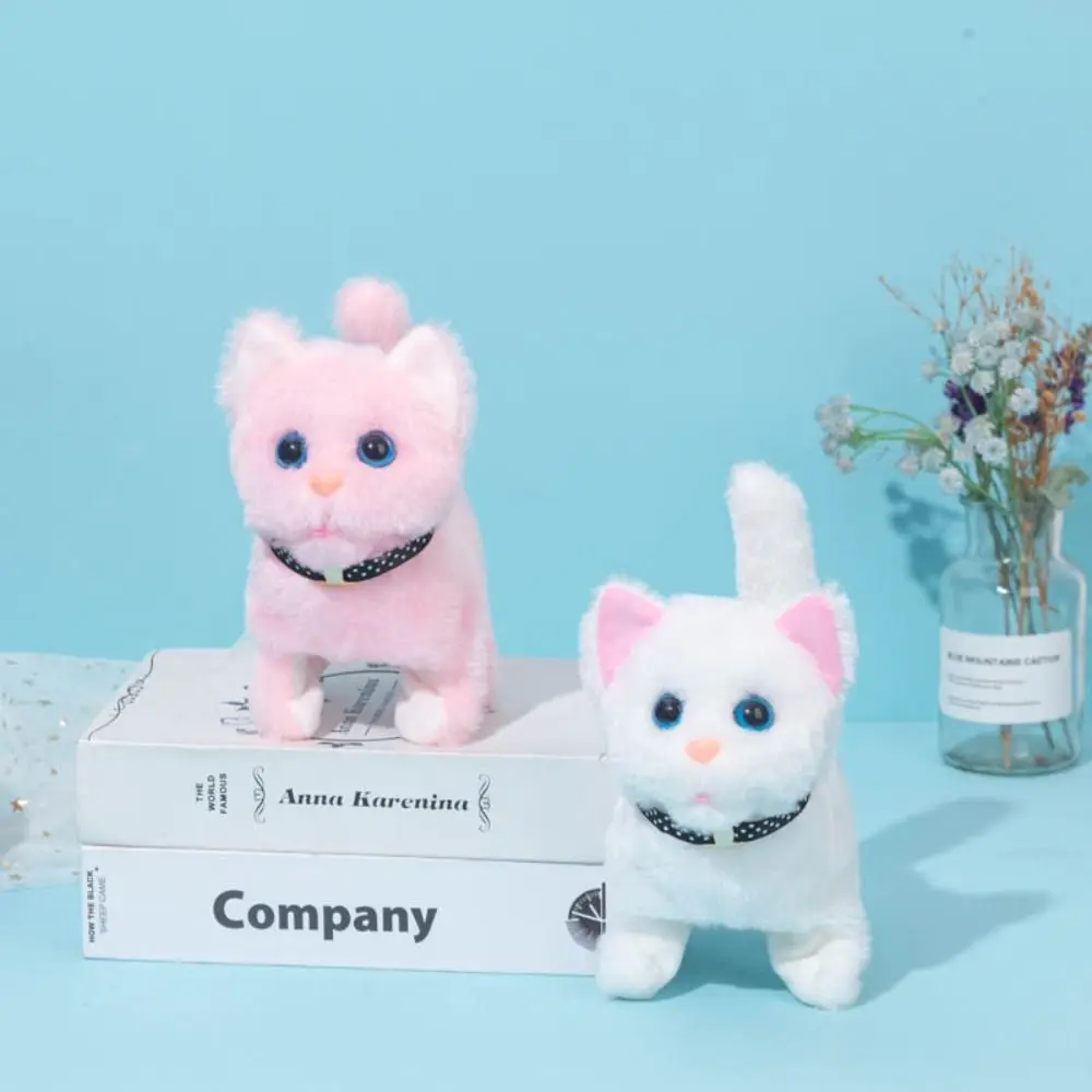 Kreative Interaktive Nette Elektronische Haustier Cartoon Plüsch Meow Katze Spielzeug Weiche Stimme Simulation Katze Wohnkultur