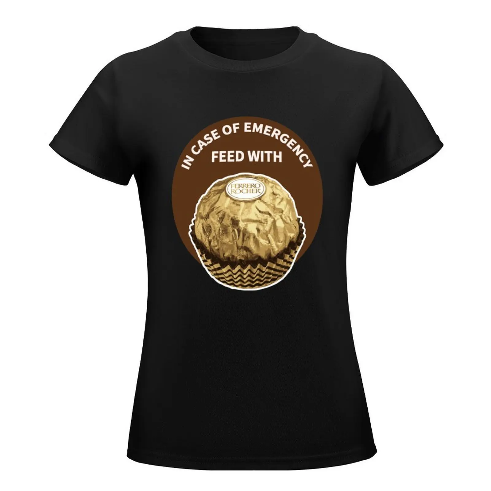 In Case Of Emergency Feed With Ferrero Rocher T-Shirt customizeds new edition vintage t shirt Women