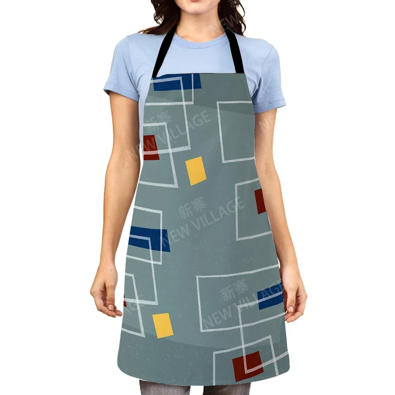 Aesthetic Women kitchen apron kids original Children Waterproof girl fashionable princess waiter work apron oil proof geometry