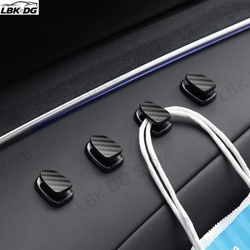 2/4/8 Pcs Self-Adhesive Car Hooks Organizer - Interior Storage Hanger For USB Cable Headphone Key Dashboard Wall