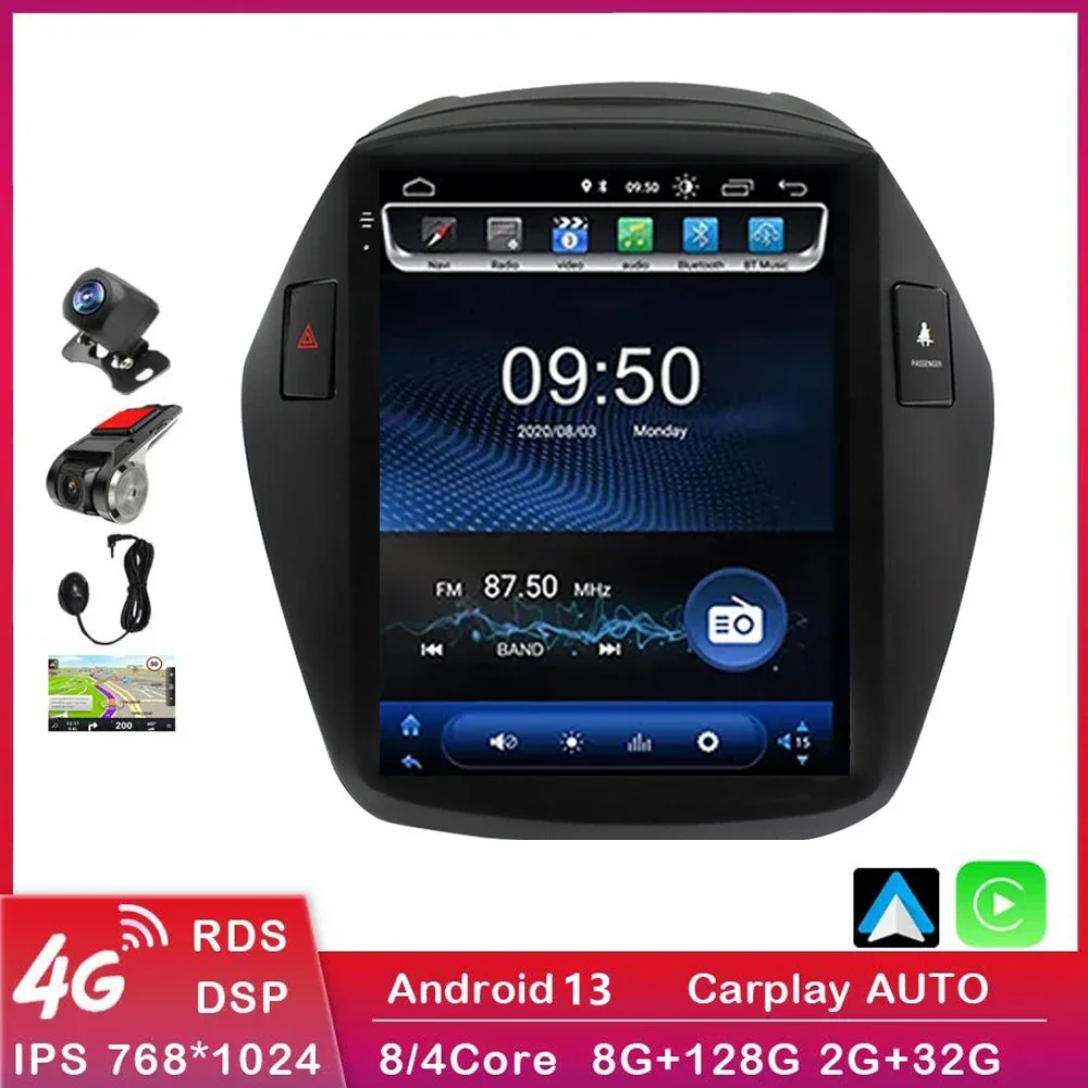 

2 DIN Android13 for Hyundai Tucson 2 LM IX35 2009 - 2014 2015 Car Radio 2din Navigation GPS Multimedia Player Carplay Stereo DVD