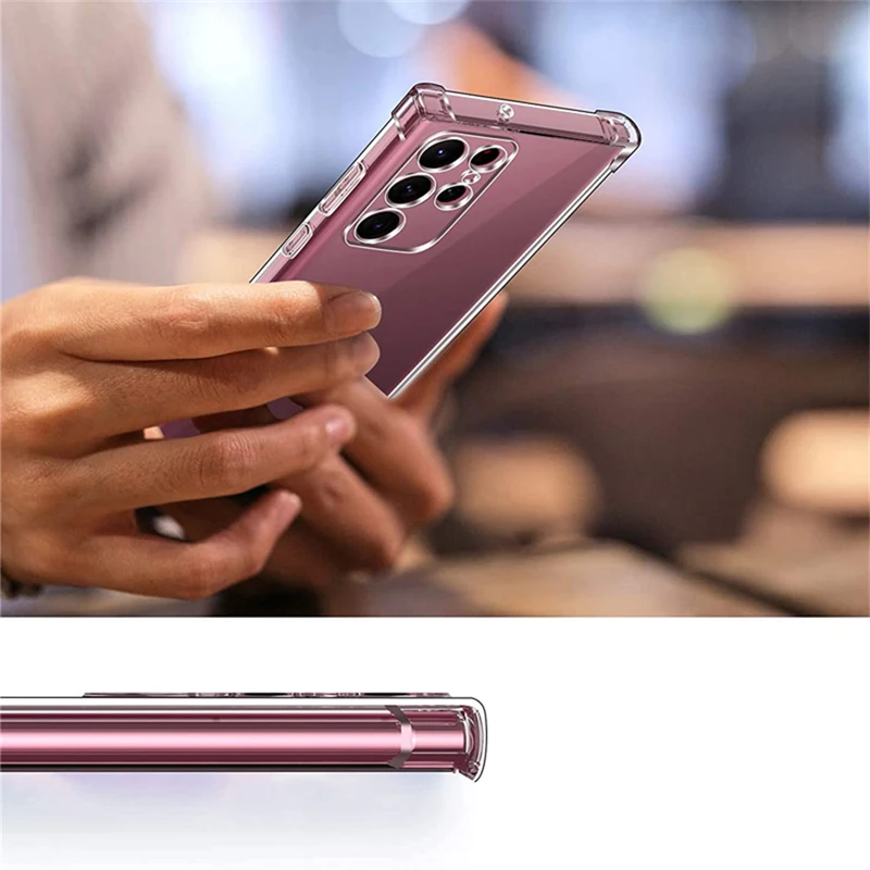 Shockproof Clear Silicone Soft Back Case For Samsung Galaxy S25 S24 S23 S22 Ultra Plus Phone Cases Covers image 5