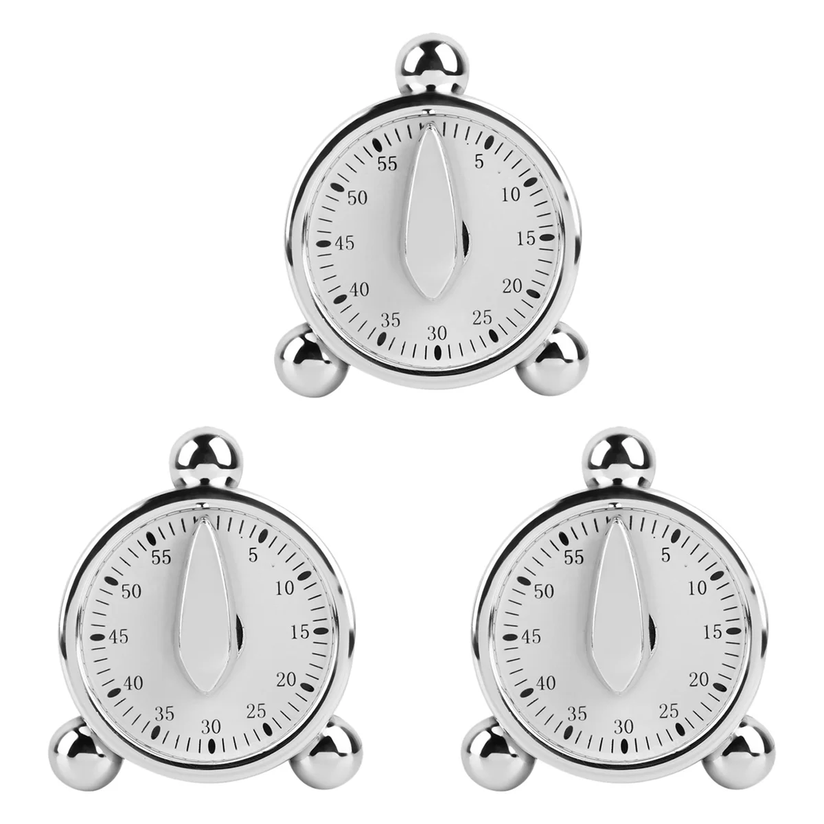 

3X 60 Minutes Kitchen Mechanical Cooking Reminders Alarm Clock for Kitchen Office Countdown