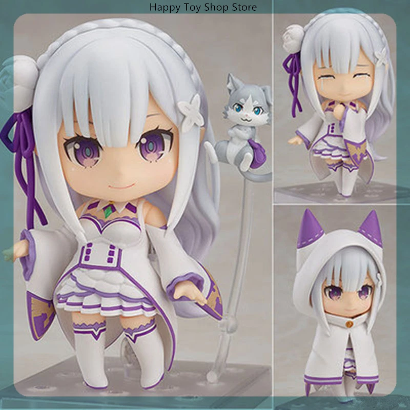 

10cm Re - Starting Life In A Different World Emilia Multiple Accessories Anime Figure Model Statue Collection Desktop Ornament