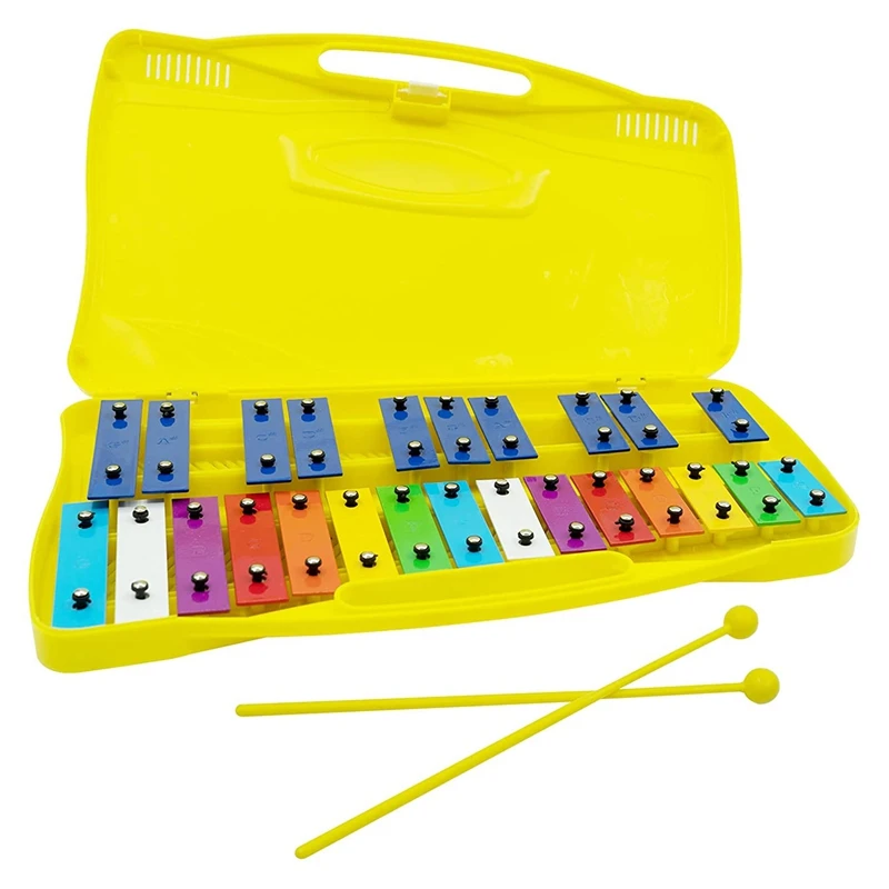 25 Note Xylophone With Case Colorful Musical Toy Perfectly Tuned Instrument For Adults Children And Toddlers