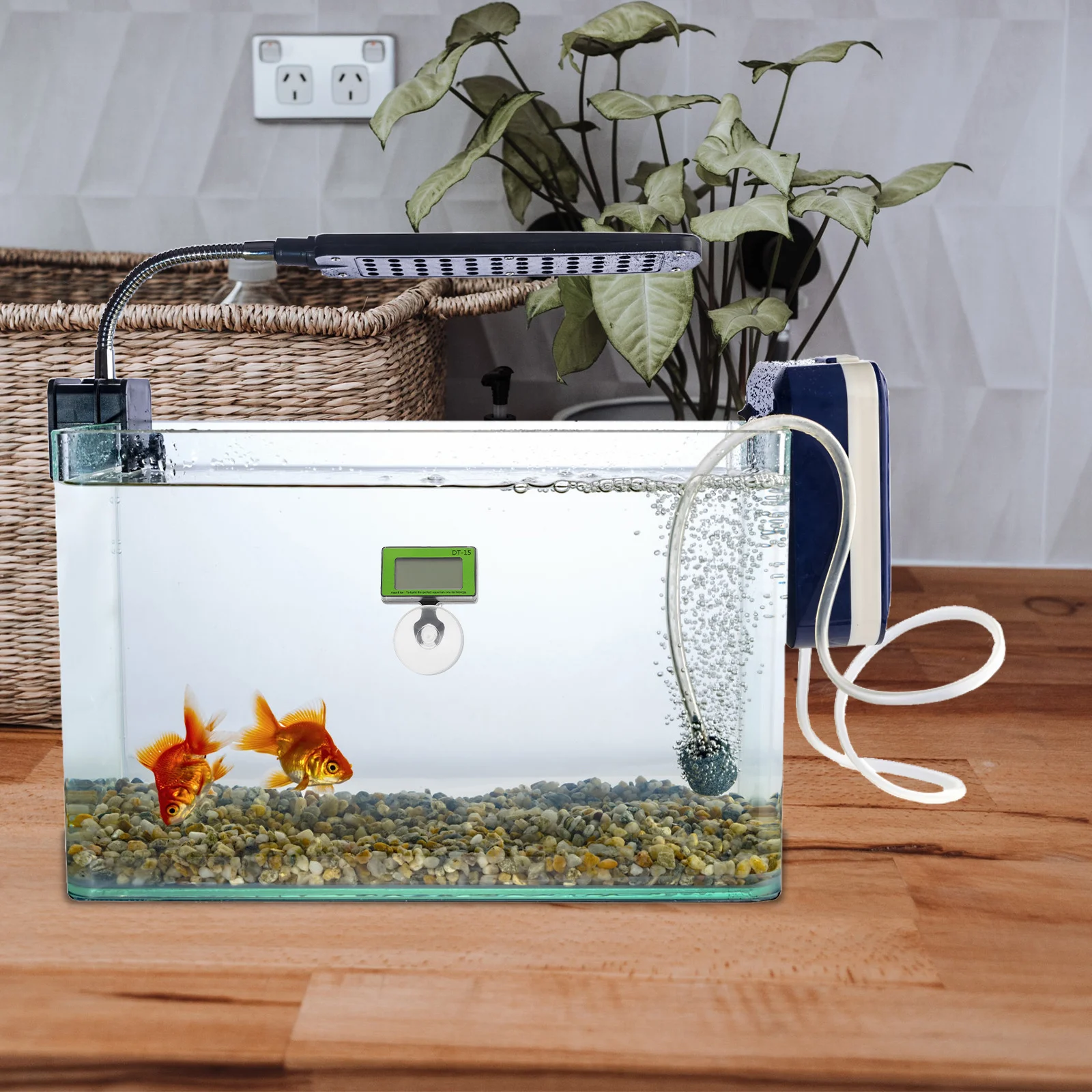 

Durable Wear Resistant Aquarium Thermometer Easy Install Quick Setup Mini Fish Tank Water Digital Thermometer Indoor Use