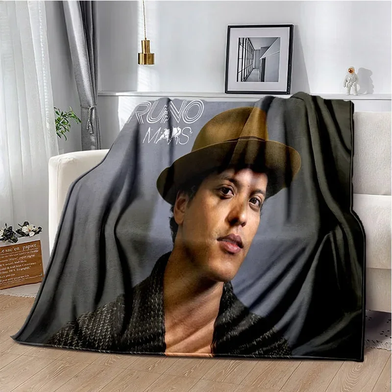 2026 New Singer Star B-Bruno Mars Soft Plush Blanket,Flannel Blanket Throw Blanket For Living Room Bedroom Bed Sofa Picnic Cover