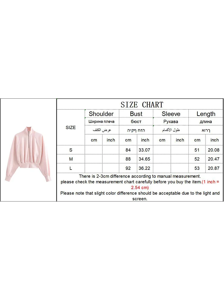 TRAF Women Autumn Winter Retro Sweatshirts 2024  Zip Up Long Sleeve Jacket Coats Y2K Casual Warm Outwear